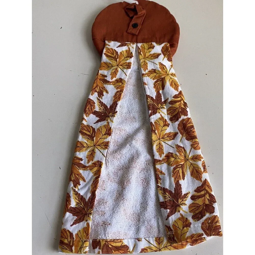 Disney Mickey Mouse Fall Autumn Leaves Hanging‎ Kitchen Towel NEW